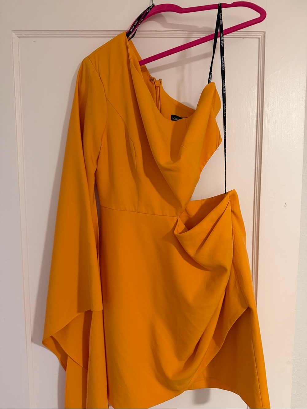 Lavish Alice One-Shoulder Draped Dress - Picture 3 of 5